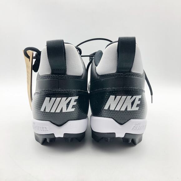 Nike Men's Alpha Menace 4 Shark Football Cleats 11.5 Wide Black Grey White NWOB - Picture 9 of 11